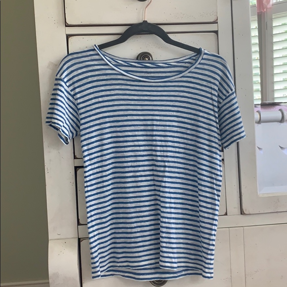 J.Crew Light Blue Striped Shirt